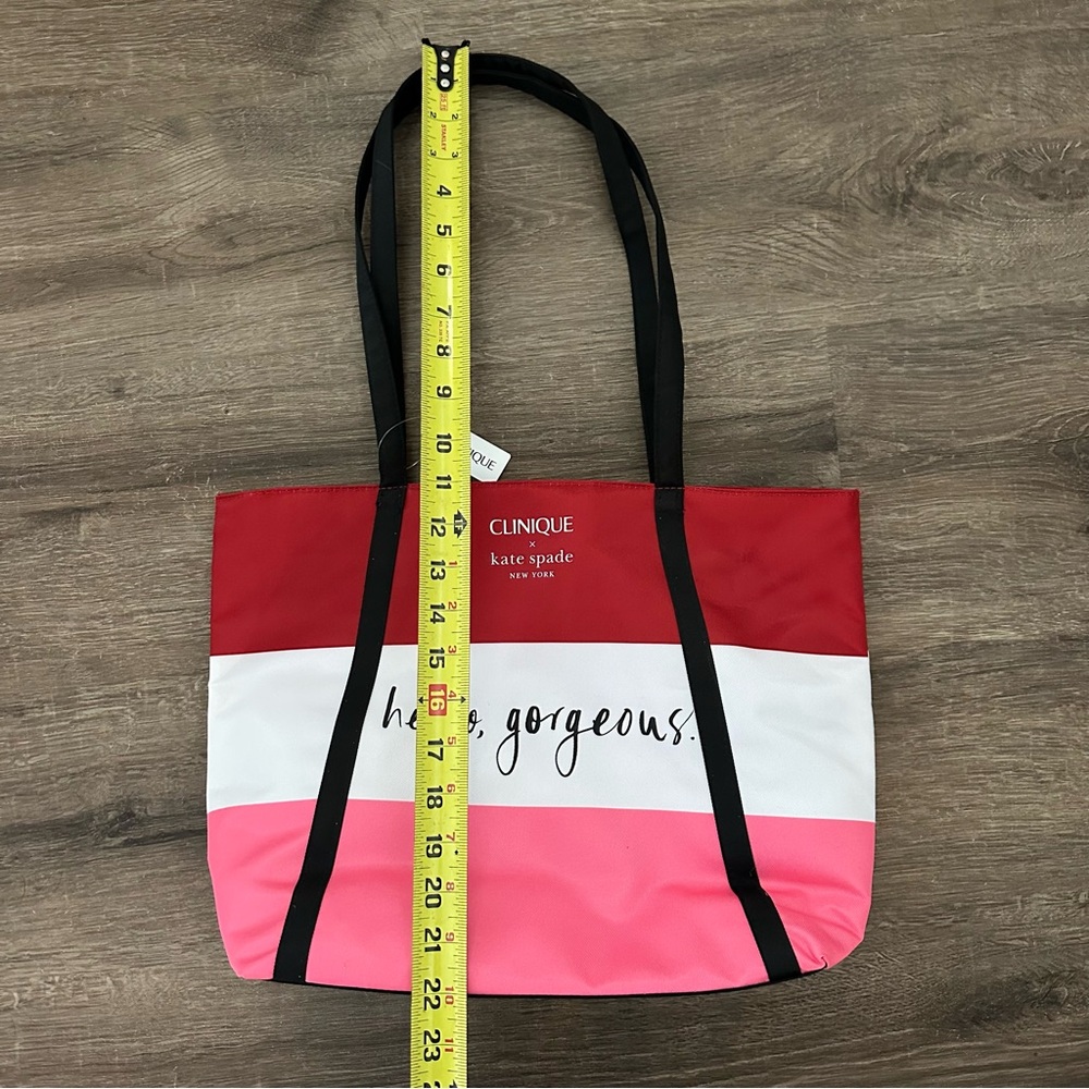Kate Spade x Clinique Red/Pink Tote Bag • Hello Gorgeous - Picture 4 of 7
